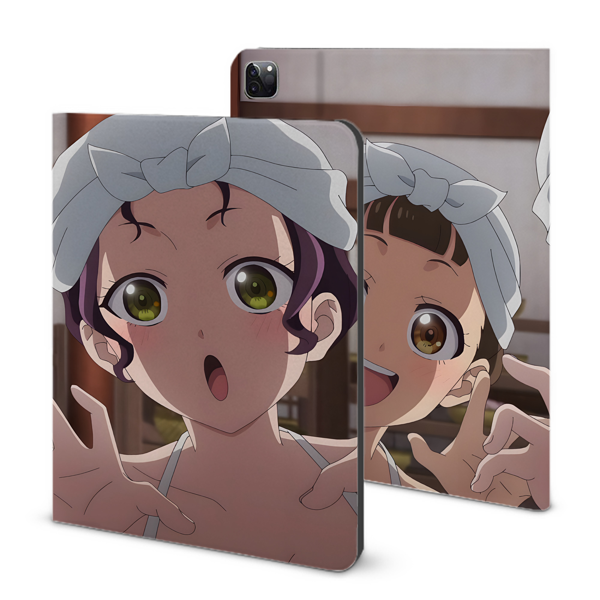 （画像用） 薬屋のひとりごと The Apothecary Diaries IPad ケース ブック型 PUレザー TPU 耐衝撃 軽量 薄型 ペン収納なし 全面保護 IPad 各モデル対応